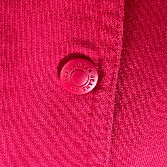 Lauren Jeans Co x Ralph Lauren Hooded Jacket, Zip/Snap Closure, Red/White size L - Picture 10 of 12